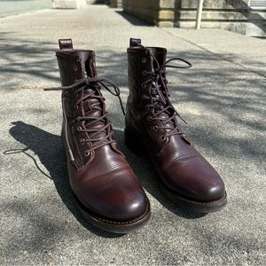 Frye Veronica Combat Boots - Brown (Size 9.5)